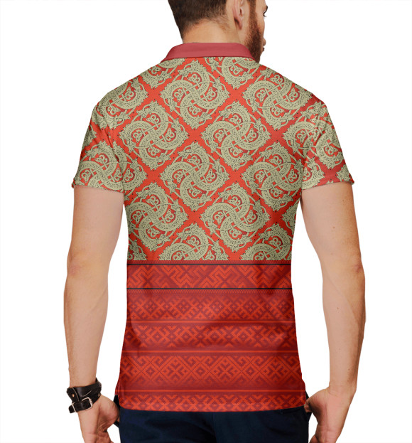 Мужское поло с изображением Круч цвета Белый