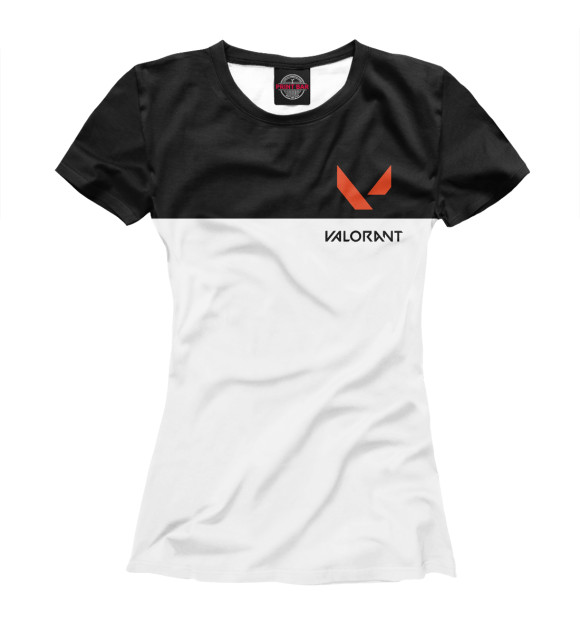 Женская футболка с изображением Valorant цвета Белый