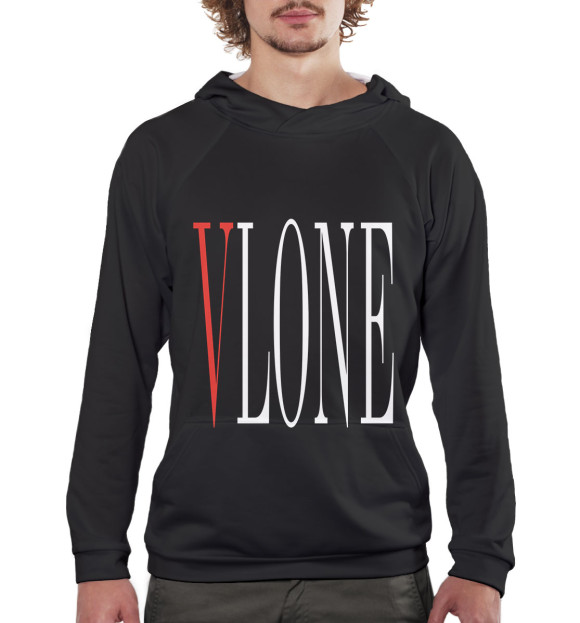 Мужское худи с изображением VLONE Black цвета Белый