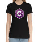 Женская хлопковая футболка C Sharp Grunge Logo