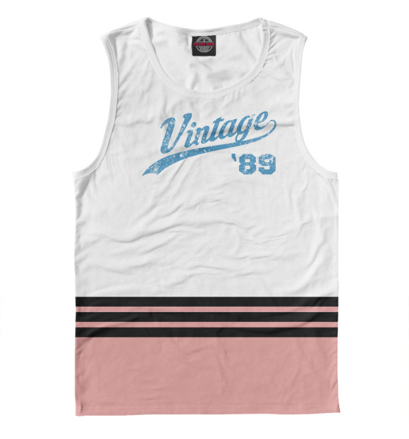Майка для мальчика с изображением Vintage 89 цвета Белый