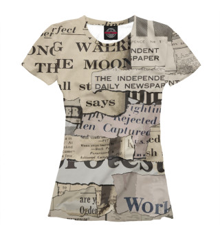 Женская футболка Газета