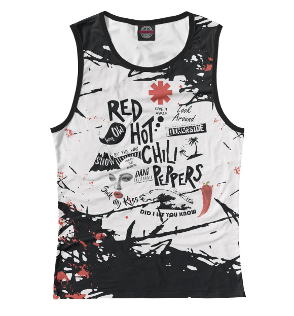 Майка для девочки с изображением Red Hot Chili Peppers цвета Белый