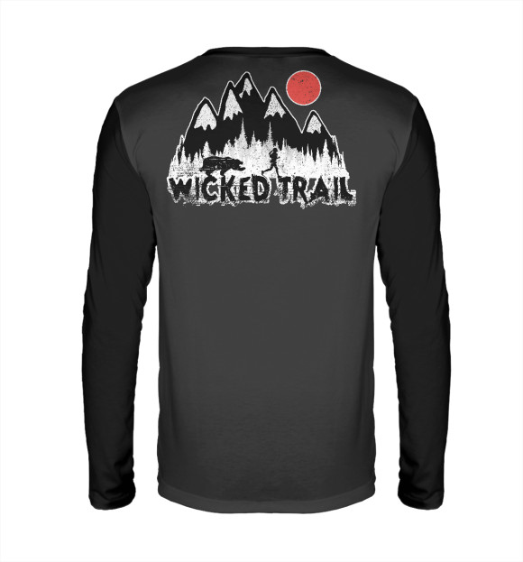 Мужской лонгслив с изображением Wicked trail цвета Белый