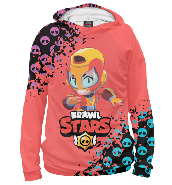 Мужское худи с изображением Brawl Stars цвета Белый
