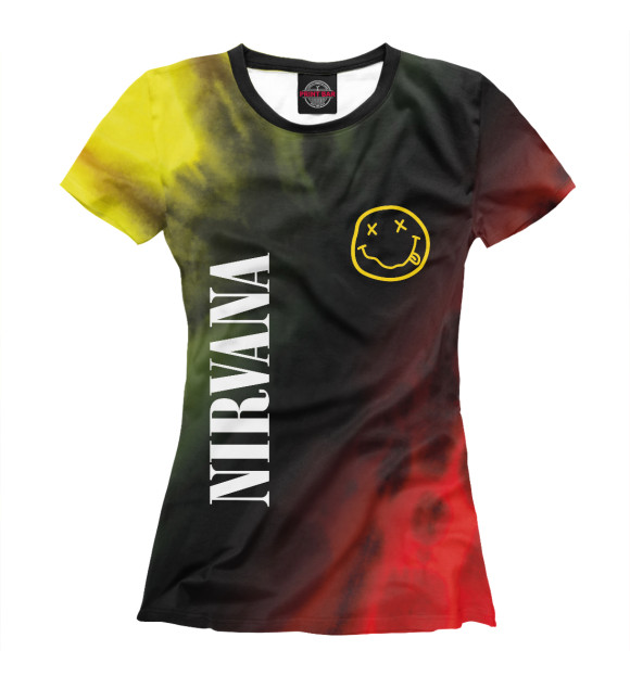 Женская футболка с изображением Nirvana / Нирвана цвета Белый