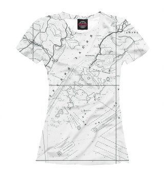 Женская футболка Залив Петра Великого. Карта.