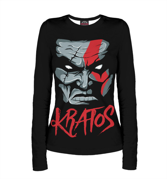 Женский лонгслив с изображением God of War цвета Белый