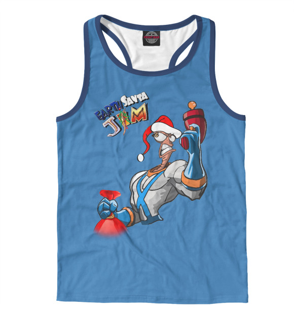 Мужская майка-борцовка с изображением Червяк джими цвета Белый