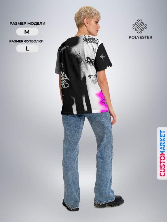 Мужская футболка с изображением Аниме Хаос цвета Белый