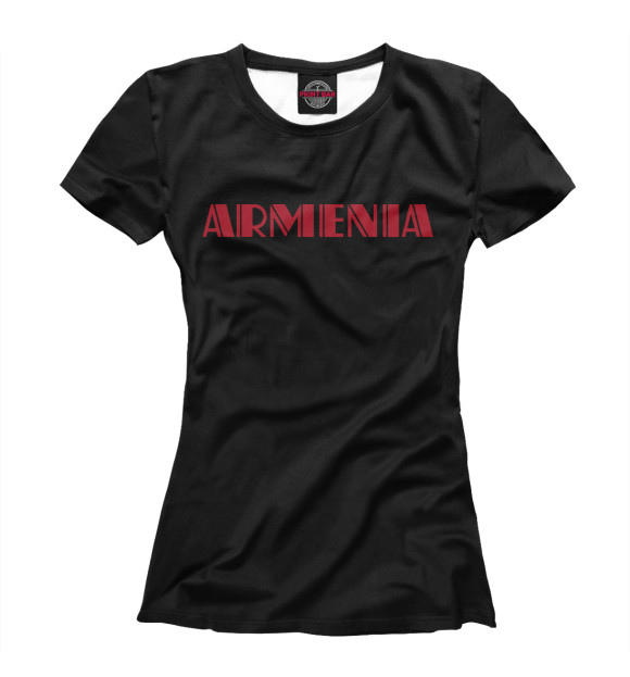 Футболка для девочек с изображением Армения цвета Белый