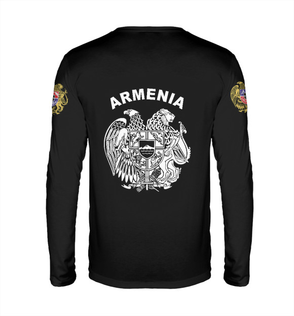 Мужской лонгслив с изображением Armenia цвета Белый