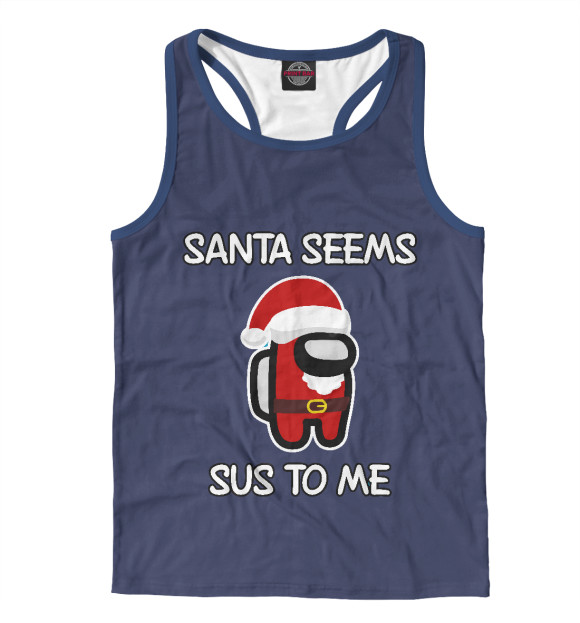 Мужская майка-борцовка с изображением Sus To Me цвета Белый