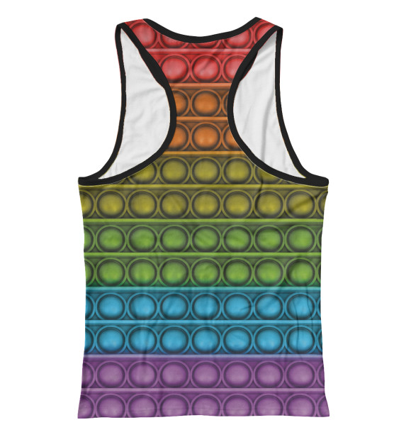 Женская майка-борцовка с изображением Pop it антистресс цвета Белый