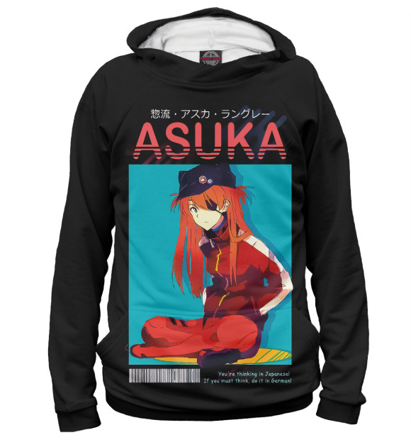 Мужское худи с изображением Neon Genesis Evangelion цвета Белый