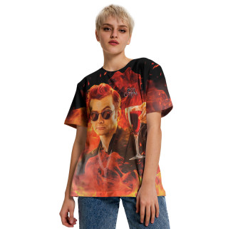 Женская футболка Кроули в огне