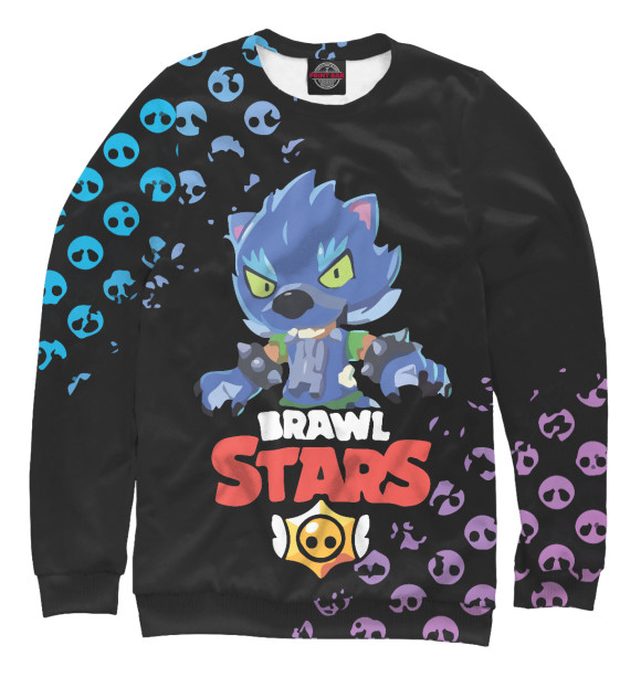 Свитшот для девочек с изображением Brawl Stars цвета Белый