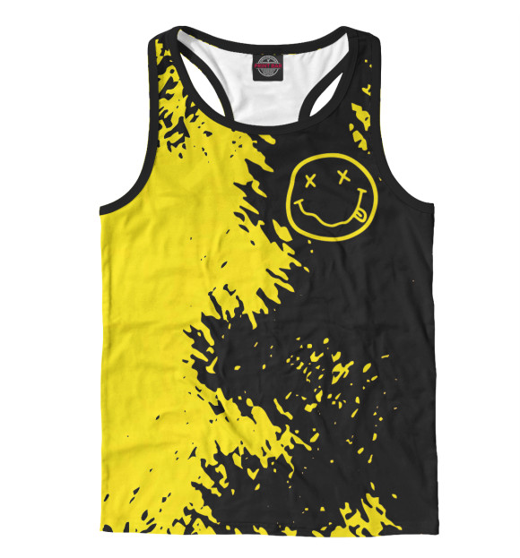 Мужская майка-борцовка с изображением Nirvana цвета Белый