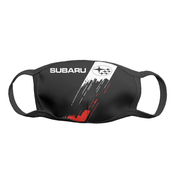 Маска тканевая с изображением Subaru цвета Белый