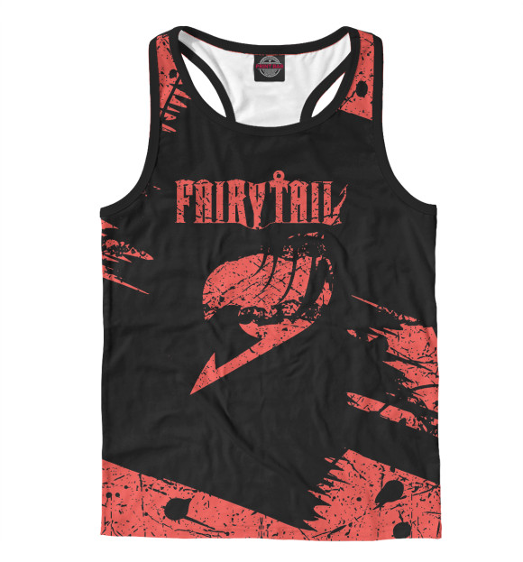 Мужская майка-борцовка с изображением Fairy Tail цвета Белый
