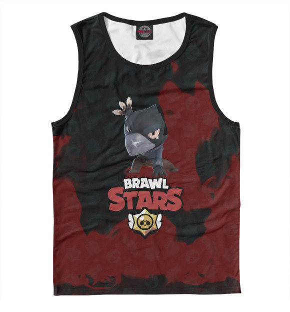 Мужская майка с изображением Brawl Stars: Crow цвета Белый