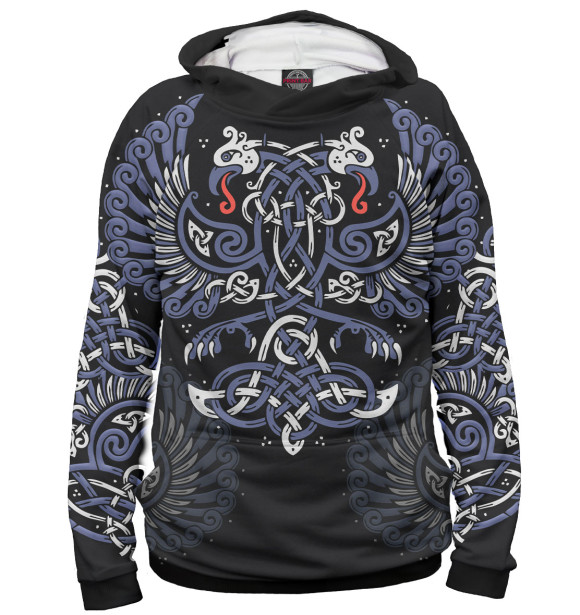 Женское худи с изображением Символ цвета Белый