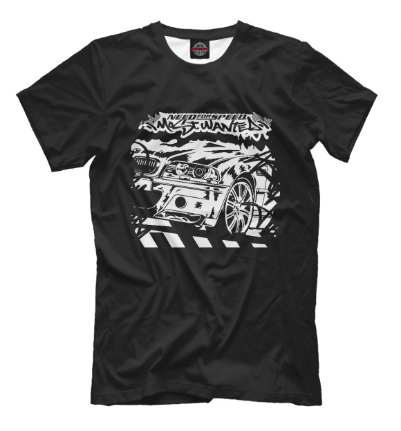 Мужская футболка с изображением Need for Speed: Most Wanted цвета Белый