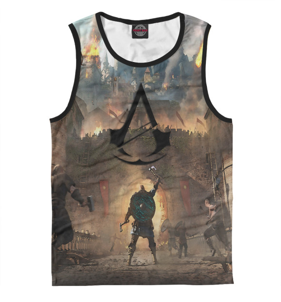 Мужская майка с притом Valhalla цвета Белый Мужская майка с изображением Valhalla цвета Белый