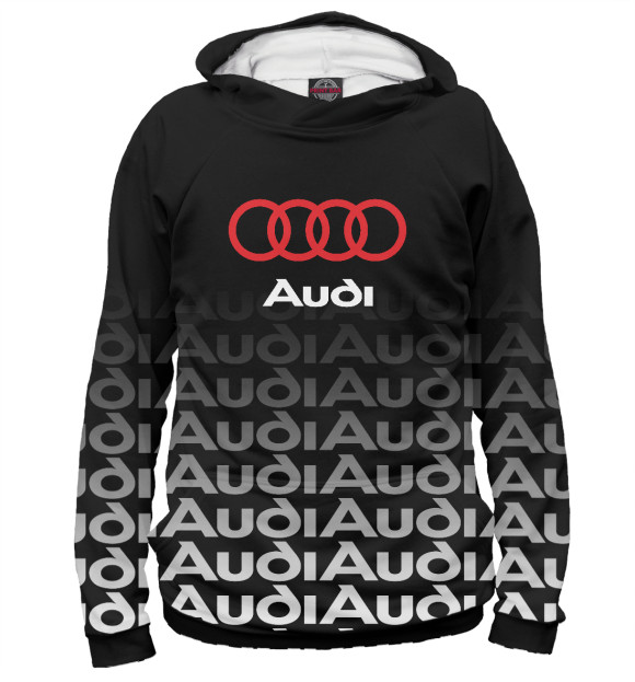 Женское худи с изображением Audi цвета Белый