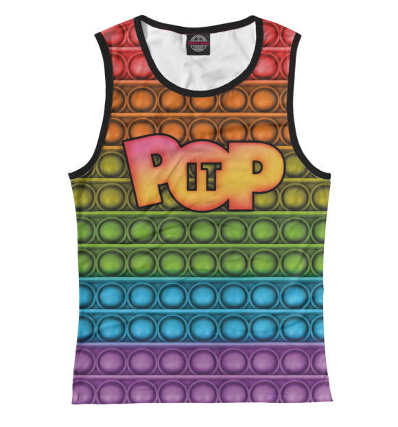 Майка для девочки с изображением Pop it антистресс цвета Белый