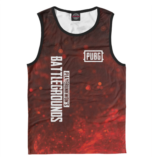 Мужская майка с изображением PUBG / (Пабг) цвета Белый