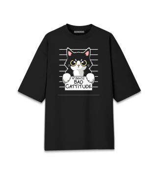 Женская футболка оверсайз Bad Cat