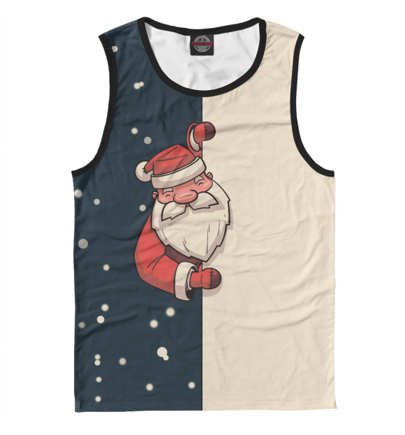 Майка для мальчика с изображением Дед Мороз цвета Белый