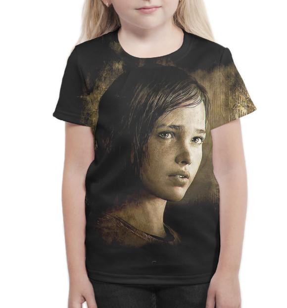 Футболка для девочек с изображением Маленькая Элли цвета Белый