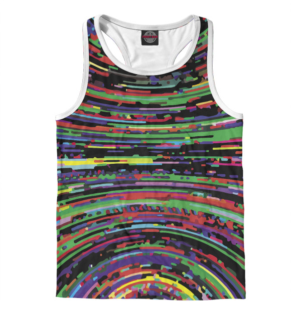 Мужская майка-борцовка с изображением Color pattern линии цвета Белый