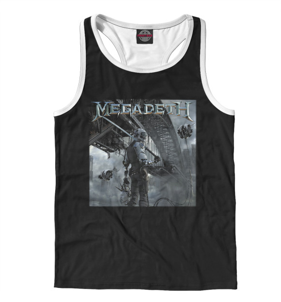Мужская майка-борцовка с изображением Megadeth цвета Белый