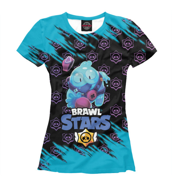 Футболка для девочек с изображением BRAWL STARS SQUEAK: СКВИК цвета Белый
