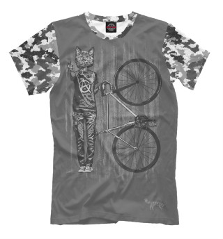 Мужская футболка Cat Punk Rider
