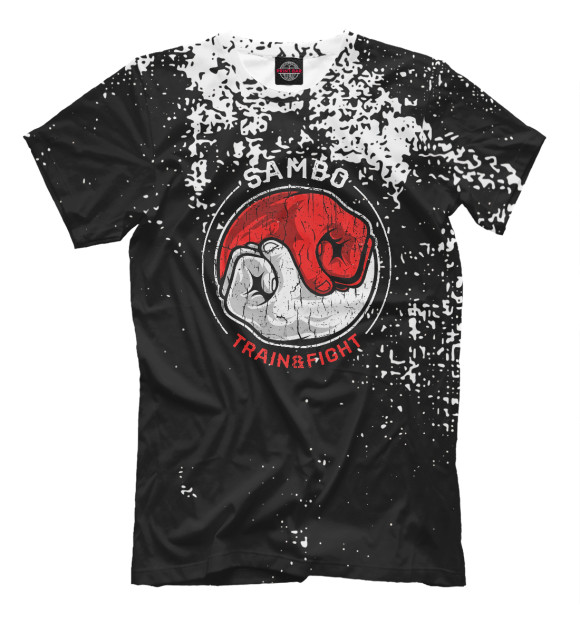 Футболка для мальчиков с изображением Sambo train & fight цвета Белый