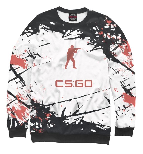 Женский свитшот с изображением Counter-Strike (cs:go) цвета Белый