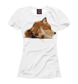 Женская футболка Спящая лиса