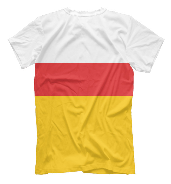 Мужская футболка с изображением Три Слезы Бога (РСО-Алания) цвета Белый