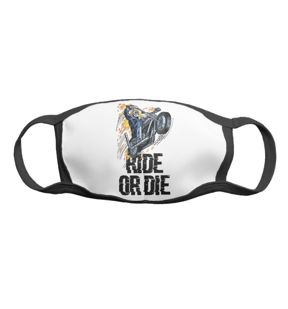 Маска тканевая с изображением Ride or die цвета Белый