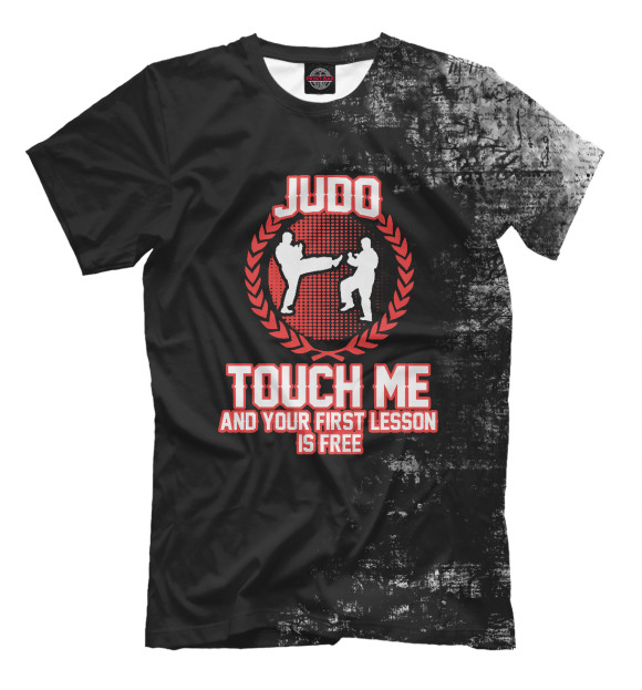 Футболка для мальчиков с изображением JUDO TOUCH ME AND YOUR FIRS цвета Белый