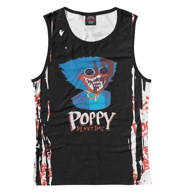 Майка для девочки с изображением Poppy Playtime цвета Белый