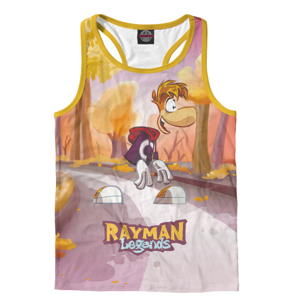 Мужская майка-борцовка с изображением Rayman Legends цвета Белый