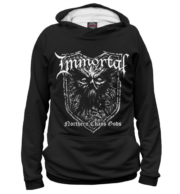 Женское худи с изображением Immortal цвета Белый