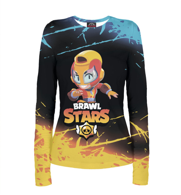 Женский лонгслив с изображением Brawl Stars цвета Белый