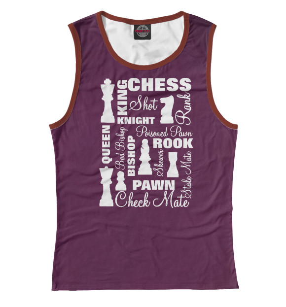 Майка для девочки с изображением Chess Players цвета Белый