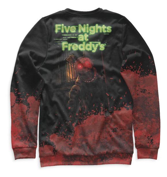 Свитшот для девочек с изображением Five Nights at Freddys цвета Белый